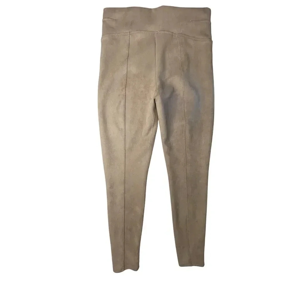 SPANX Faux Suede Leggings Size L Camel - Picture 4 of 10